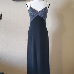 Andrea Polizzi Black & Silver Glitter Dress Size 6